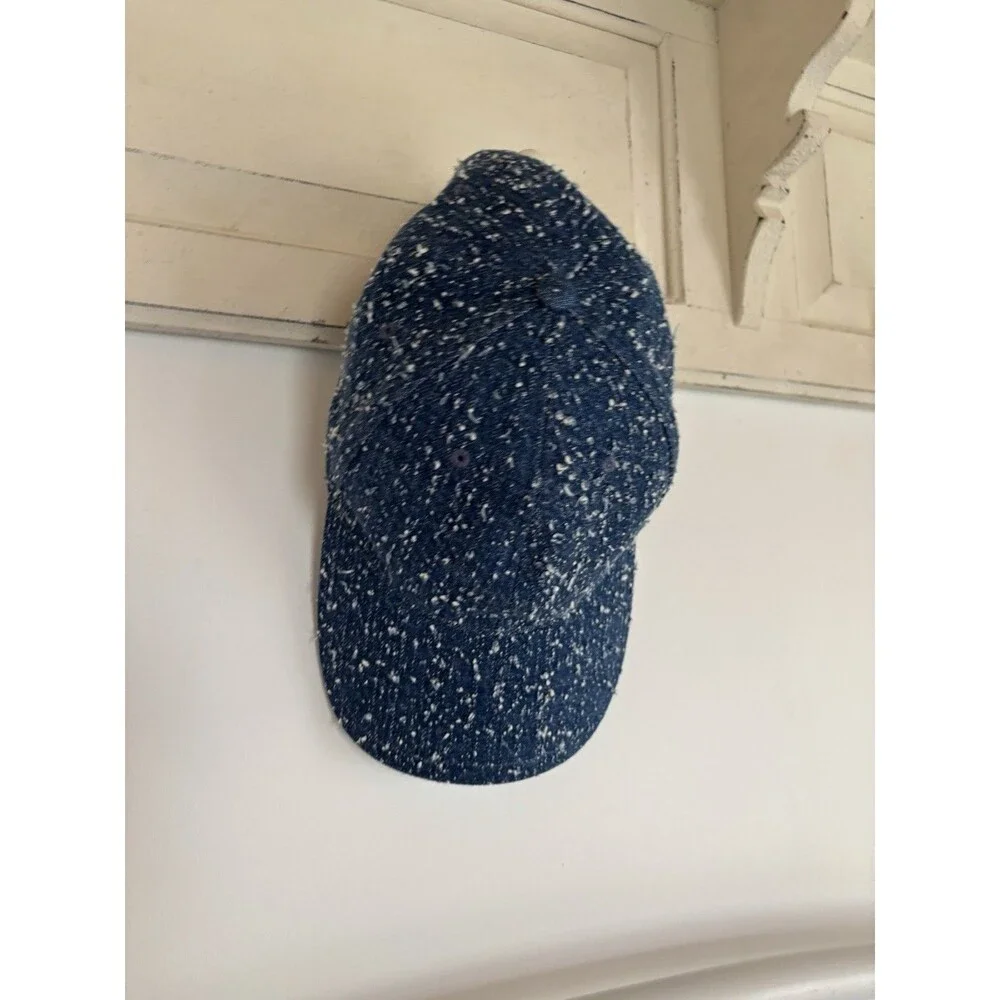 Rag And Bone Blue Tweed Adjustable Baseball Cap Hat
